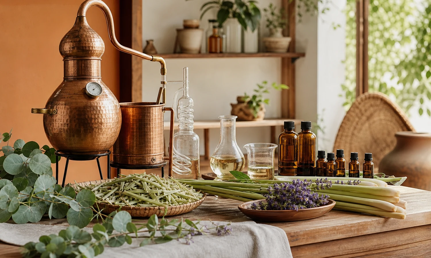 Bahan botani dan proses essential oil Tanajava